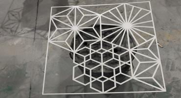 激光镂空不锈钢屏风样品